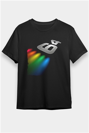 Commodore 64 Baskılı Unisex Siyah Tişört - Tshirt