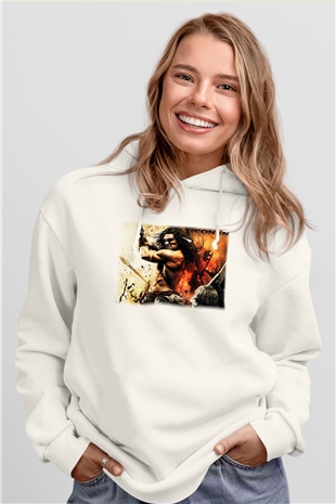 Conan the Barbarian Beyaz Unisex Hoodie