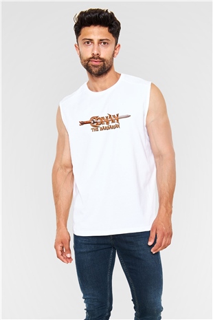 Conan the Barbarian Beyaz Unisex Kolsuz Tişört