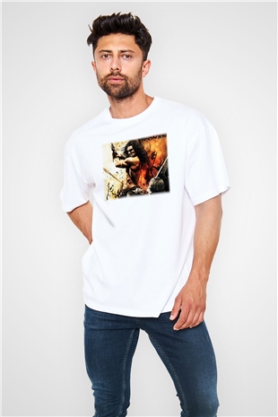 Conan the Barbarian Beyaz Unisex Oversize Tişört T-Shirt