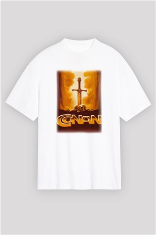 Conan the Barbarian Beyaz Unisex Oversize Tişört T-Shirt