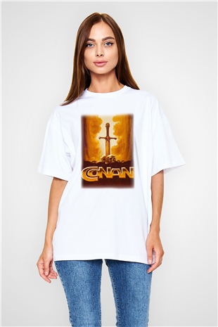 Conan the Barbarian Beyaz Unisex Oversize Tişört T-Shirt