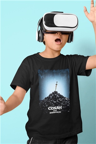 Conan the Barbarian Siyah Unisex Çocuk Tişört