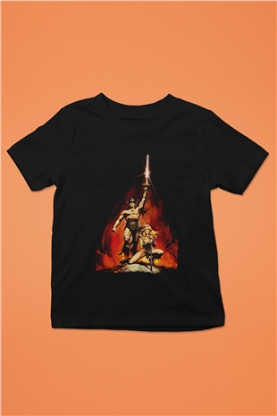 Conan the Barbarian Siyah Unisex Çocuk Tişört