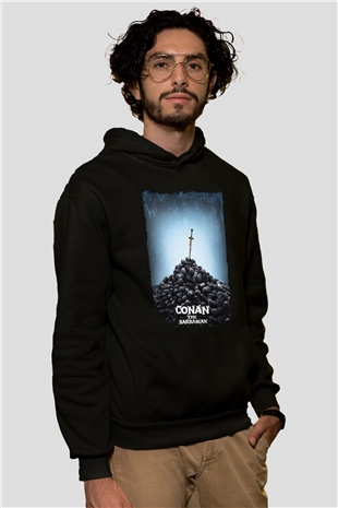 Conan the Barbarian Siyah Unisex Hoodie