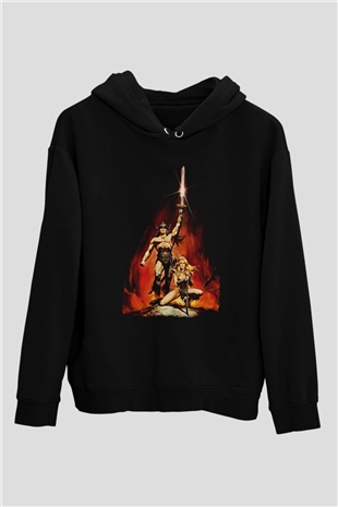 Conan the Barbarian Siyah Unisex Hoodie