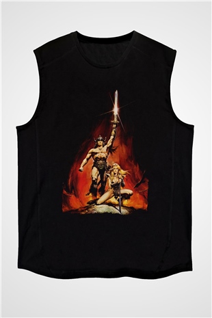 Conan the Barbarian Siyah Unisex Kolsuz Tişört