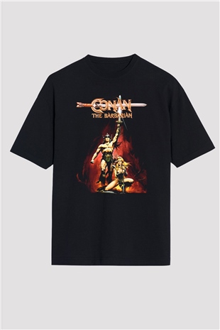 Conan The Barbarian Siyah Unisex Oversize Tişört