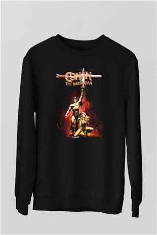Conan The Barbarian Siyah Unisex Sweatshirt