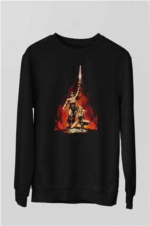 Conan the Barbarian Siyah Unisex Sweatshirt