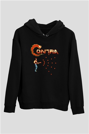 Contra Siyah Unisex Hoodie