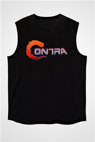 Contra Siyah Unisex Kolsuz Tişört