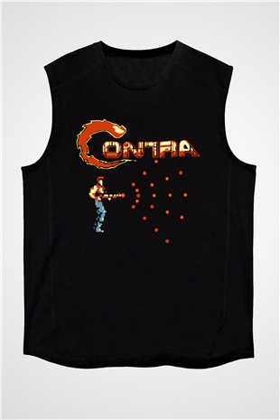 Contra Siyah Unisex Kolsuz Tişört