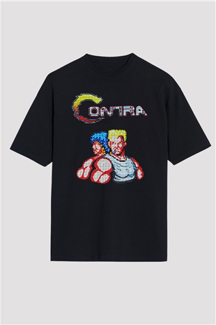 Contra Siyah Oversize Tişört Oversize T-shirt