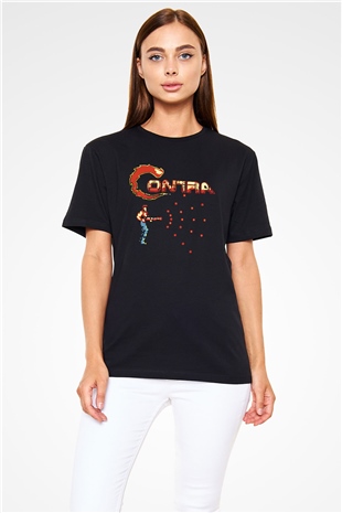 Contra Siyah Unisex Tişört T-Shirt