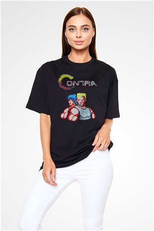 Contra Siyah Oversize Tişört Oversize T-shirt