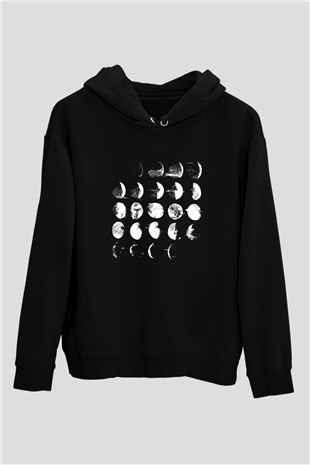 Converge Baskılı Unisex Siyah Hoodie