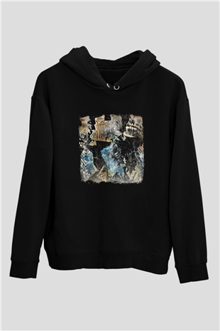 Converge Baskılı Unisex Siyah Hoodie