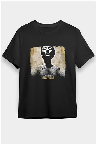Converge Baskılı Unisex Siyah Tişört