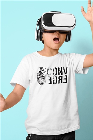 Converge Beyaz Unisex Çocuk Tişört