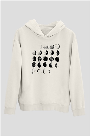 Converge Beyaz Unisex Kapşonlu Sweatshirt