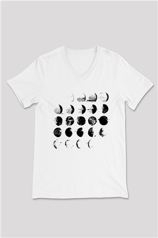 Converge Beyaz Unisex V Yaka Tişört T-Shirt