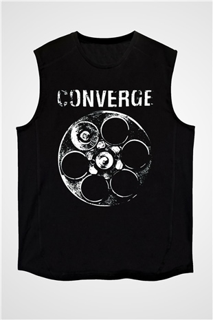 Converge Siyah Unisex Kolsuz Tişört