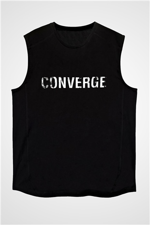 Converge Siyah Unisex Kolsuz Tişört