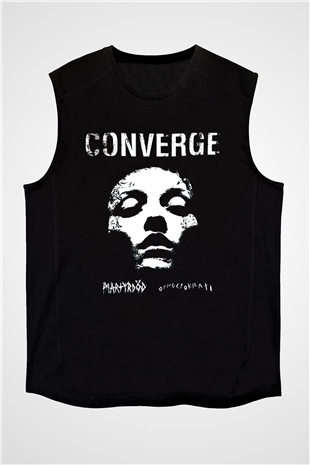 Converge Siyah Unisex Kolsuz Tişört