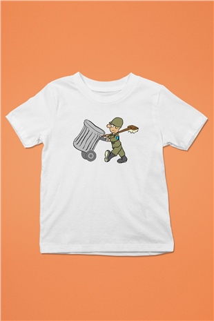 Çöpçü Beyaz Unisex Çocuk Tişört