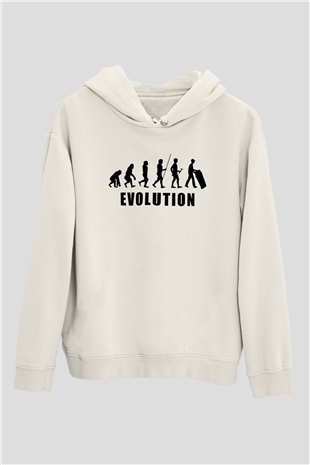 Çöpçü Beyaz Unisex Kapüşonlu Sweatshirt