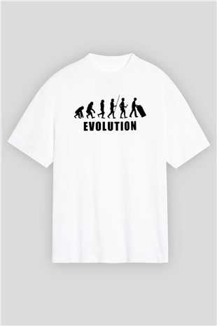 Çöpçü Beyaz Oversize Tişört Oversize T-shirt - TişörtFabrikası