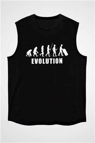 Çöpçü Siyah Unisex Kolsuz Tişört