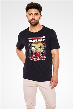 Corey Taylor Slipknot Baskılı Unisex Siyah Tişört