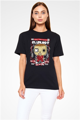 Corey Taylor Slipknot Baskılı Unisex Siyah Tişört