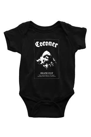 Coroner Baskılı Siyah Bebek Body - Zıbın