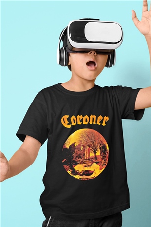 Coroner Baskılı Unisex Siyah Çocuk Tişört