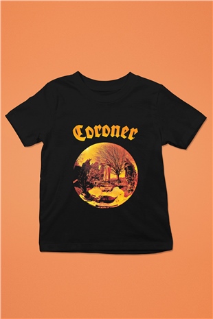 Coroner Baskılı Unisex Siyah Çocuk Tişört
