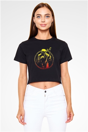 Coroner Siyah Crop Top Tişört