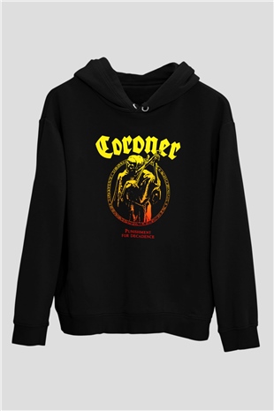 Coroner Siyah Unisex Hoodie