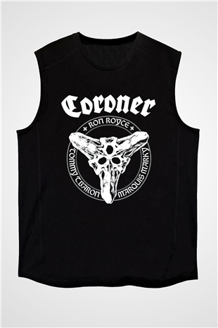 Coroner Siyah Unisex Kolsuz Tişört