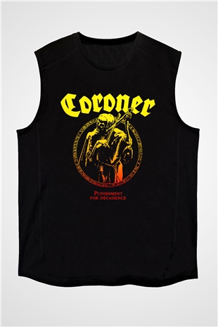 Coroner Siyah Unisex Kolsuz Tişört