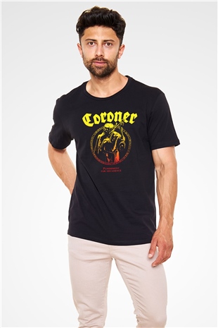 Coroner Siyah Unisex Tişört T-Shirt - TişörtFabrikası