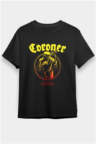 Coroner Siyah Unisex Tişört T-Shirt - TişörtFabrikası
