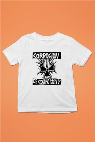 Corrosion of Conformity Baskılı Beyaz Unisex Çocuk Tişört