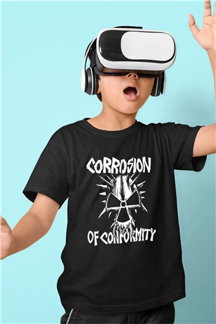 Corrosion of Conformity Baskılı Siyah Unisex Çocuk Tişört