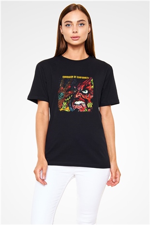 Corrosion of Conformity Baskılı Unisex Siyah Tişört