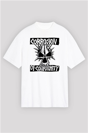 Corrosion of Conformity Beyaz Unisex Oversize Tişört T-Shirt