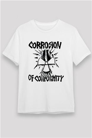 Corrosion of Conformity Beyaz Unisex Tişört T-Shirt - TişörtFabrikası
