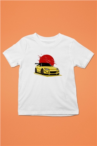 Corvette Baskılı Unisex Beyaz  Çocuk Tişört